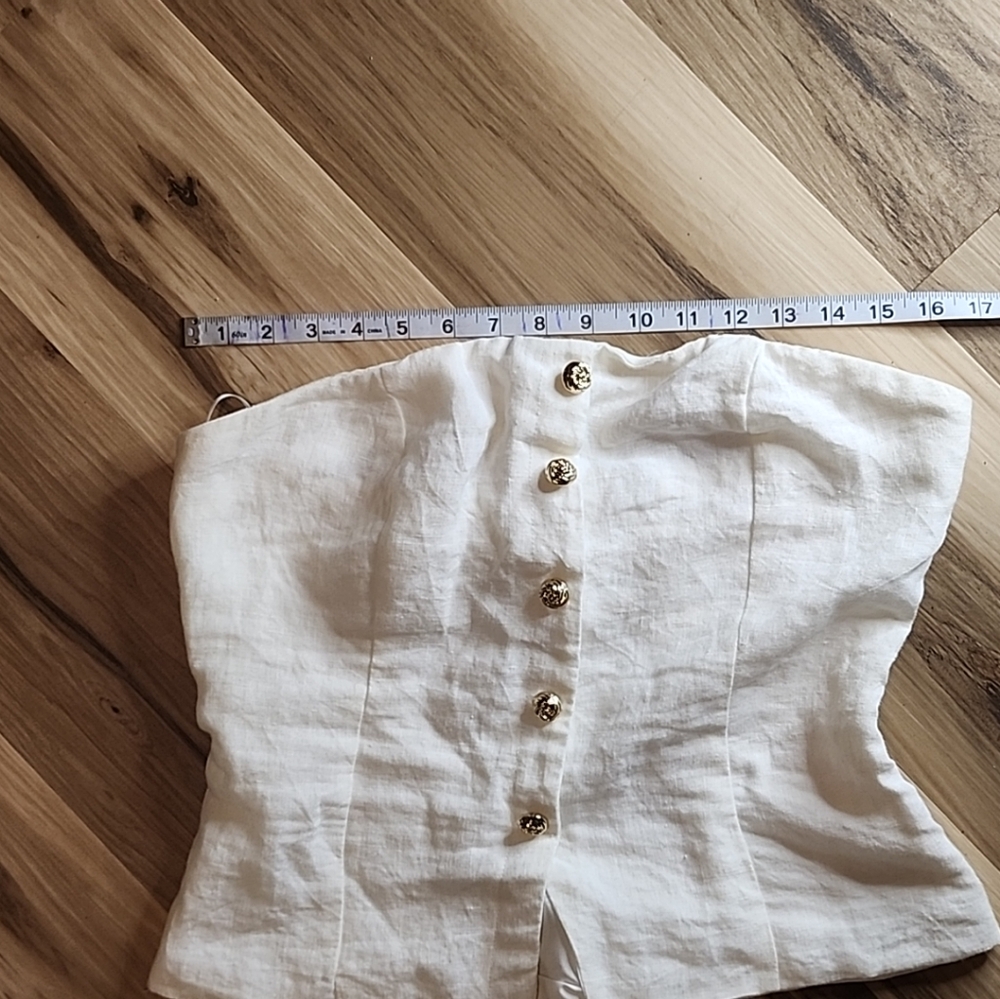 White Button-Up Top